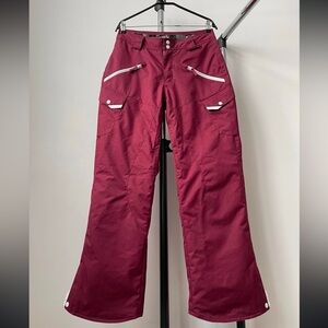 Unisex Red Oakley Ski/Snowboarding insulated pants with gathered lining! size: M